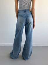Afbeelding in Gallery-weergave laden, Rosie wide leg glitter jeans blauw
