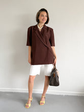 Afbeelding in Gallery-weergave laden, Anna korte mouw blazer bruin
