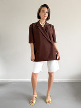 Afbeelding in Gallery-weergave laden, Anna korte mouw blazer bruin
