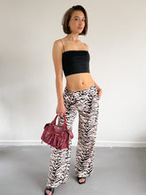 Afbeelding in Gallery-weergave laden, Zebra wijde broek creme
