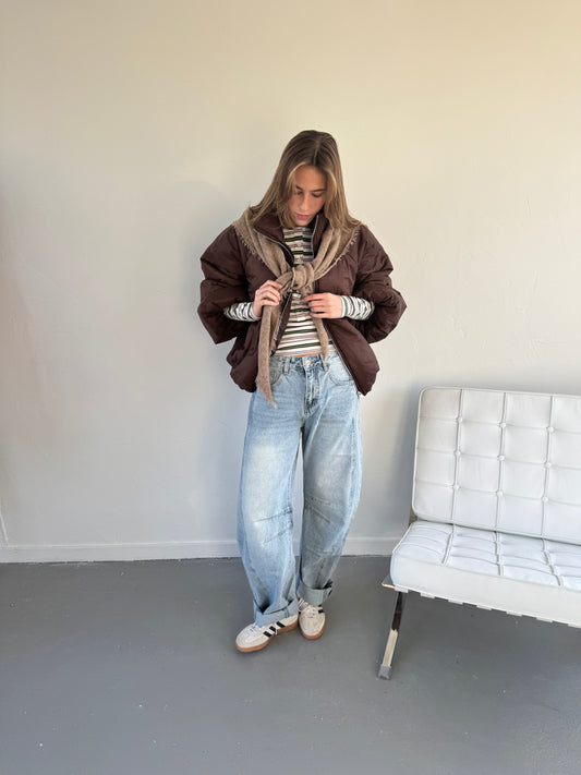 Jette stripe top met knoopjes