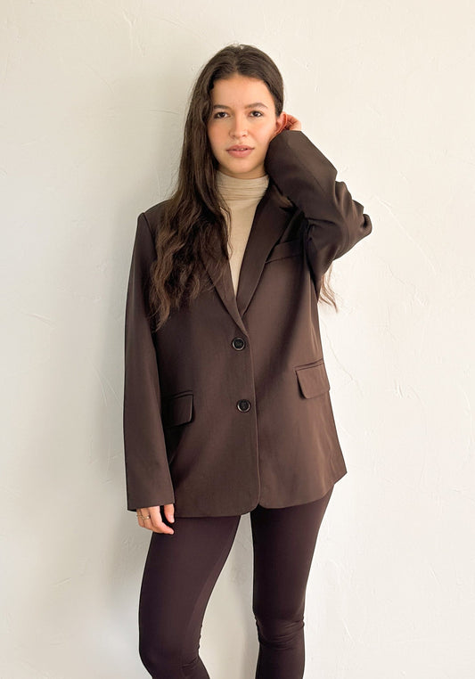 Amber oversized blazer bruin