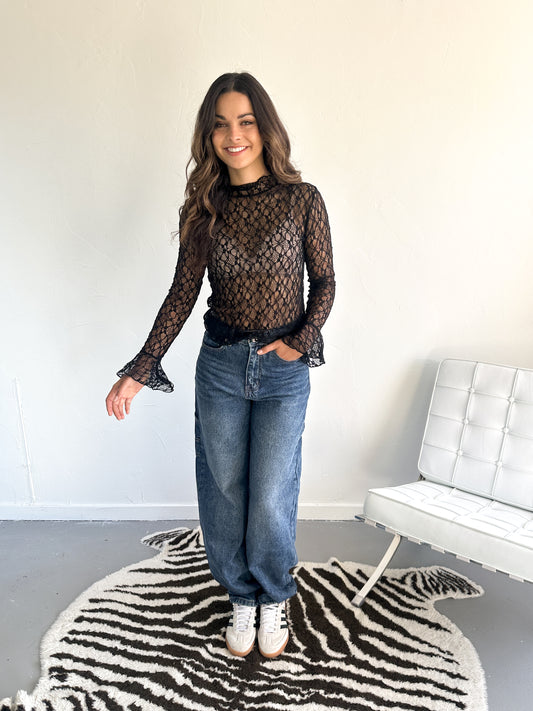 Bibi mesh top zwart