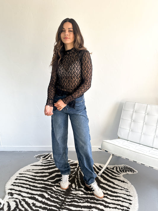Bibi mesh top zwart