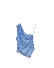 Afbeelding in Gallery-weergave laden, ByHan One Shoulder Mesh Top Blauw
