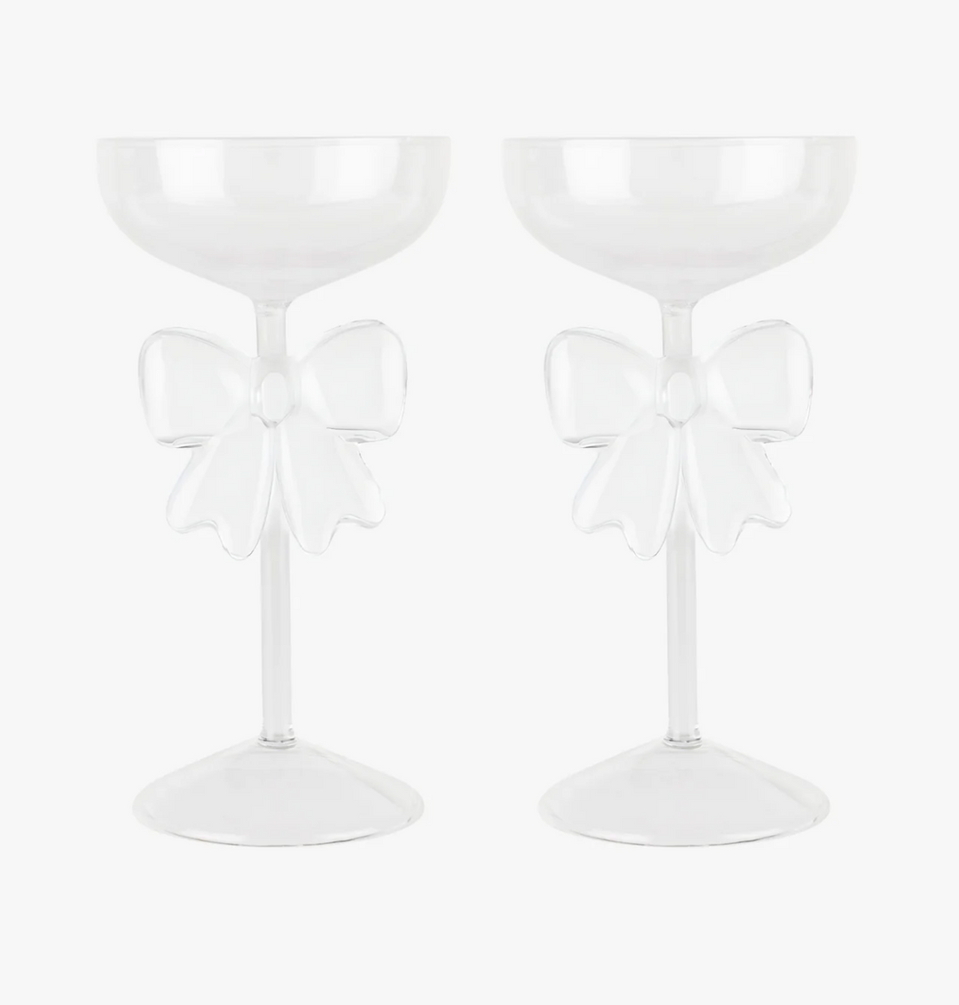 Set of two Bow Coupes Clear