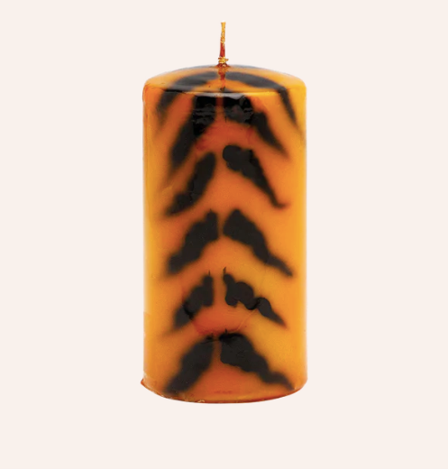 anna + nina Big Tiger Stripe Pillar Candle