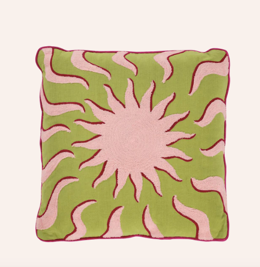anna + nina Embroidered Sunshine Cushion