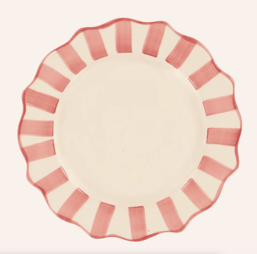 anna + nina Pink Scalloped Dinner Plate