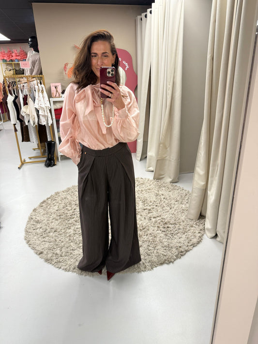 Jackie pantalon met krijtstreep