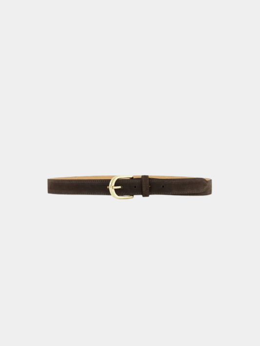 Suus suede riem donkerbruin