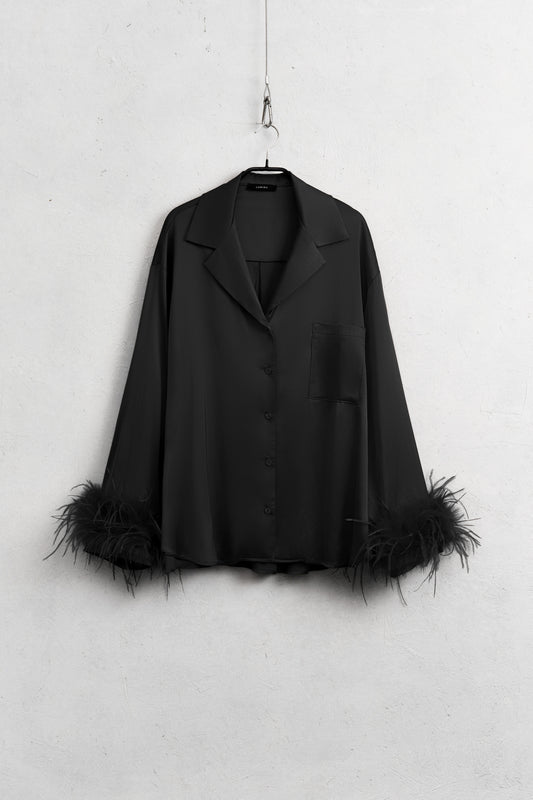 Luce blouse met veren